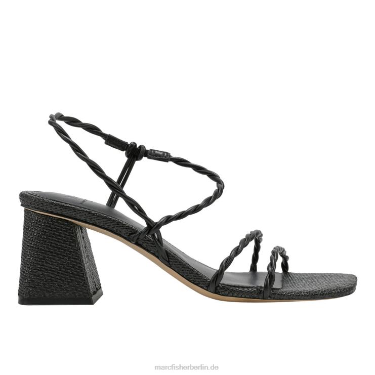 de Marc Fisher Frauen Carys Sandale mit Blockabsatz Schwarz 868L8345