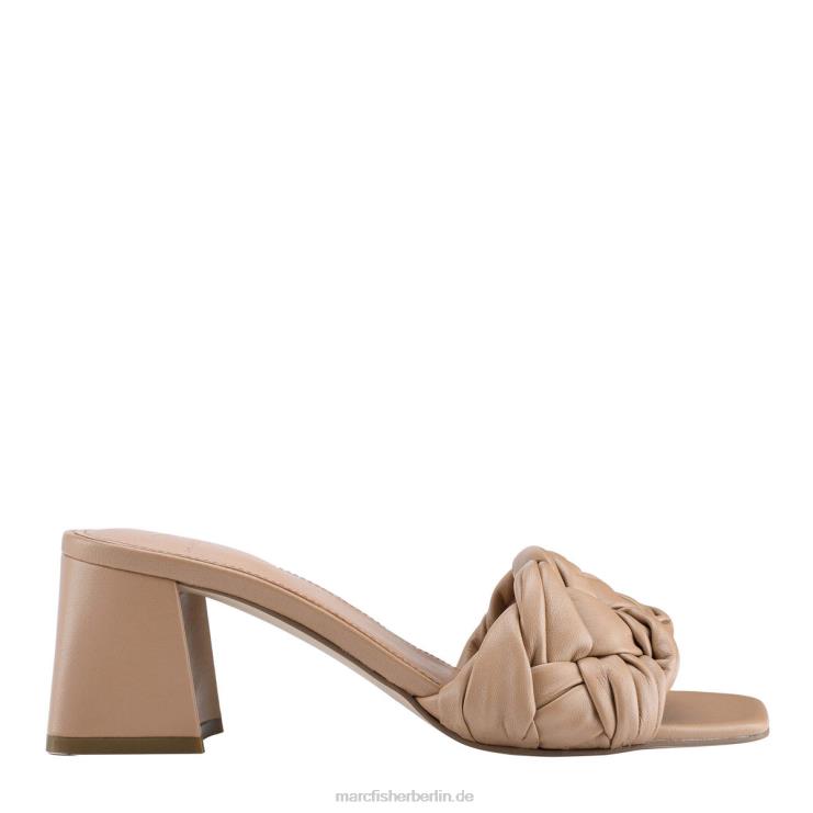 de Marc Fisher Frauen Cerita Slip-on-Sandale mit Blockabsatz Naturleder 868L8516