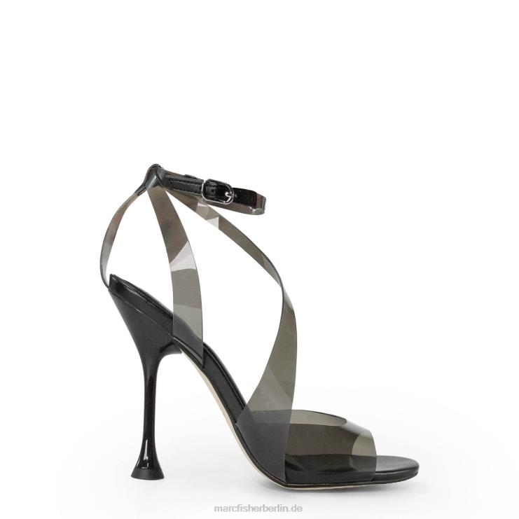 de Marc Fisher Frauen Claudie Sandale mit Knöchelriemen und Absatz Rauch schwarz 868L8411
