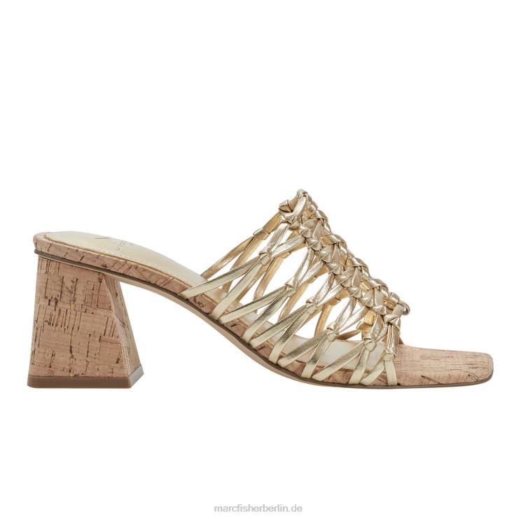 de Marc Fisher Frauen Colica-Sandale mit Blockabsatz Gold 868L8455