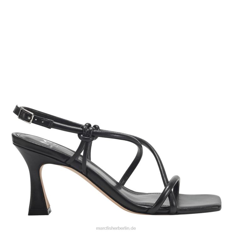 de Marc Fisher Frauen Dayne Slingback-Sandale mit Absatz schwarzes Leder 868L8376
