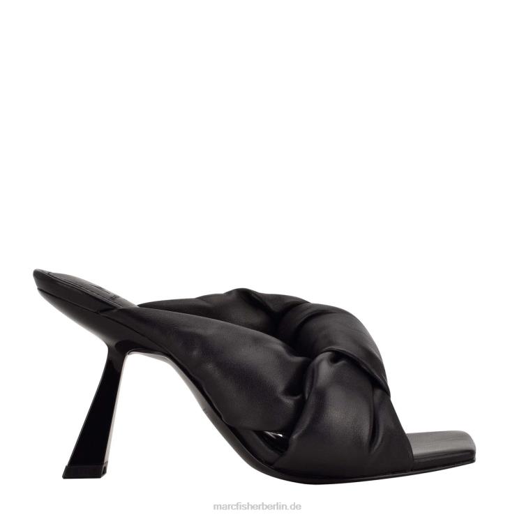 de Marc Fisher Frauen Dellian Sandale mit Absatz schwarzes Leder 868L8529