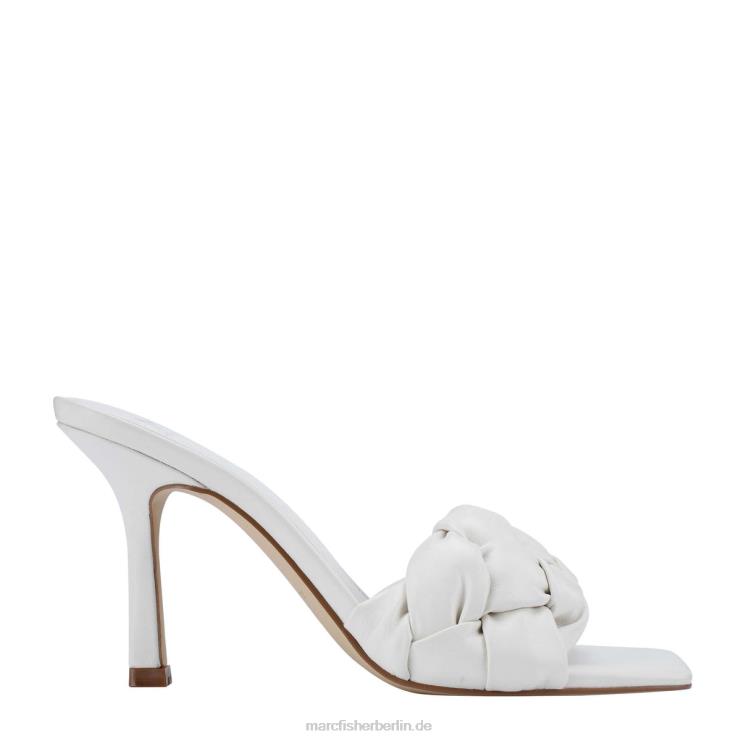 de Marc Fisher Frauen Digana-Slipper mit quadratischer Zehenpartie Elfenbeinfarbenes Leder 868L8544