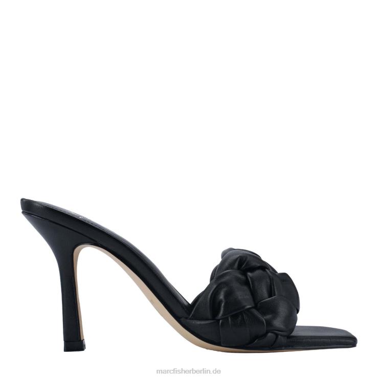 de Marc Fisher Frauen Digana-Slipper mit quadratischer Zehenpartie schwarzes Leder 868L8512