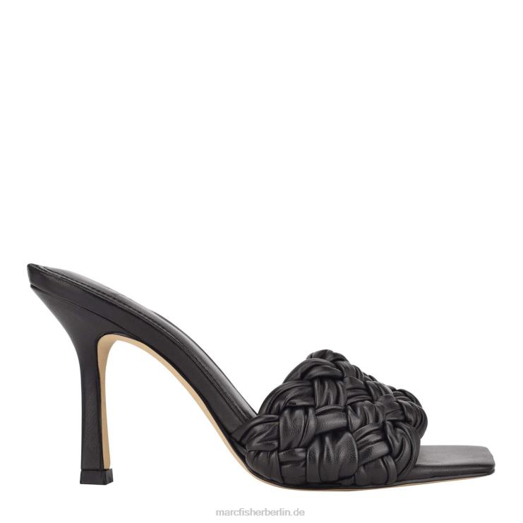 de Marc Fisher Frauen Draya-Slipper mit eckiger Zehenpartie schwarzes Leder 868L8504