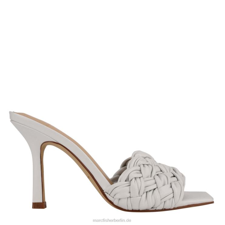 de Marc Fisher Frauen Draya-Slipper mit eckiger Zehenpartie weißes Leder 868L8522