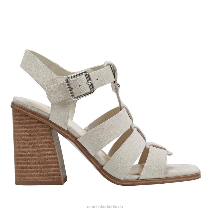 de Marc Fisher Frauen Fynlee-Sandale mit Blockabsatz Elfenbeinfarbenes Wildleder 868L8382