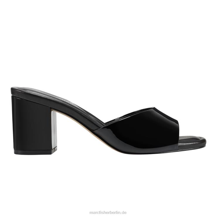 de Marc Fisher Frauen Fynn-Sandale mit Blockabsatz Schwarz 868L8478