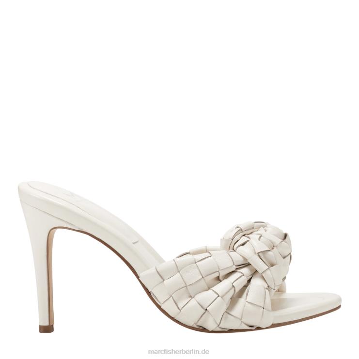 de Marc Fisher Frauen Janna-Slide-Sandale mit Absatz neues cremefarbenes Leder 868L8468