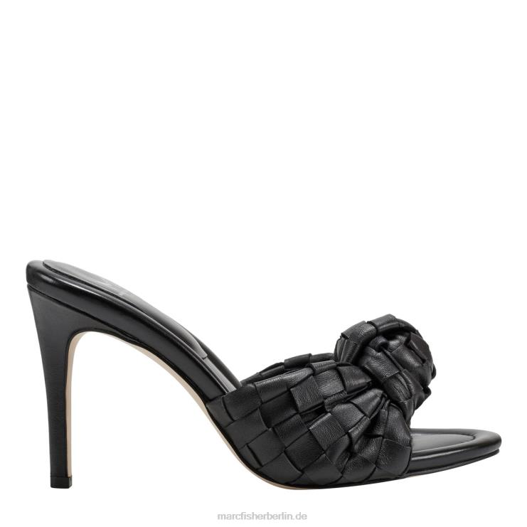 de Marc Fisher Frauen Janna-Slide-Sandale mit Absatz schwarzes Leder 868L8465