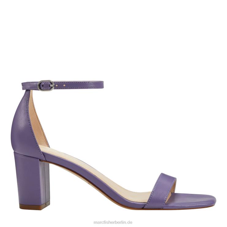 de Marc Fisher Frauen Jaron-Sandale mit Knöchelriemen und Absatz lila Leder 868L8398