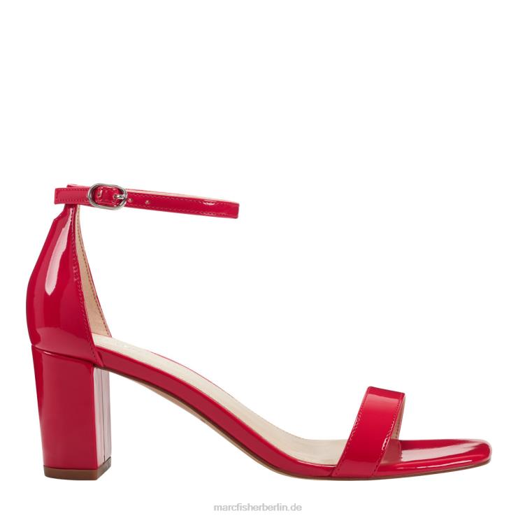 de Marc Fisher Frauen Jaron-Sandale mit Knöchelriemen und Absatz rotes Patent 868L8384