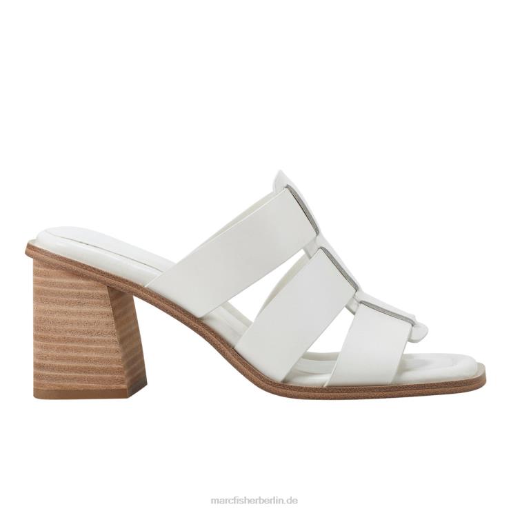 de Marc Fisher Frauen Louisa-Sandale mit Blockabsatz Elfenbein 868L8354