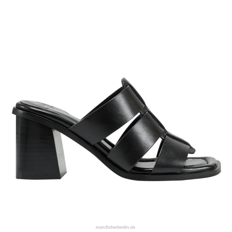 de Marc Fisher Frauen Louisa-Sandale mit Blockabsatz Schwarz 868L8347
