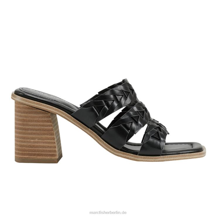 de Marc Fisher Frauen Melita-Sandale mit Blockabsatz Schwarz 868L8485