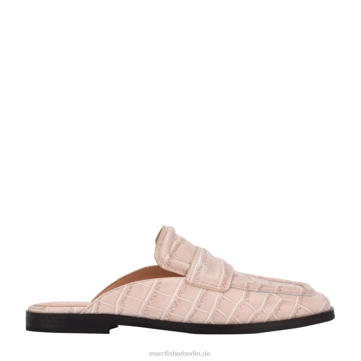 de Marc Fisher Frauen Flyta Loafer-Mules natürliches Leder mit Krokoprägung 868L8507