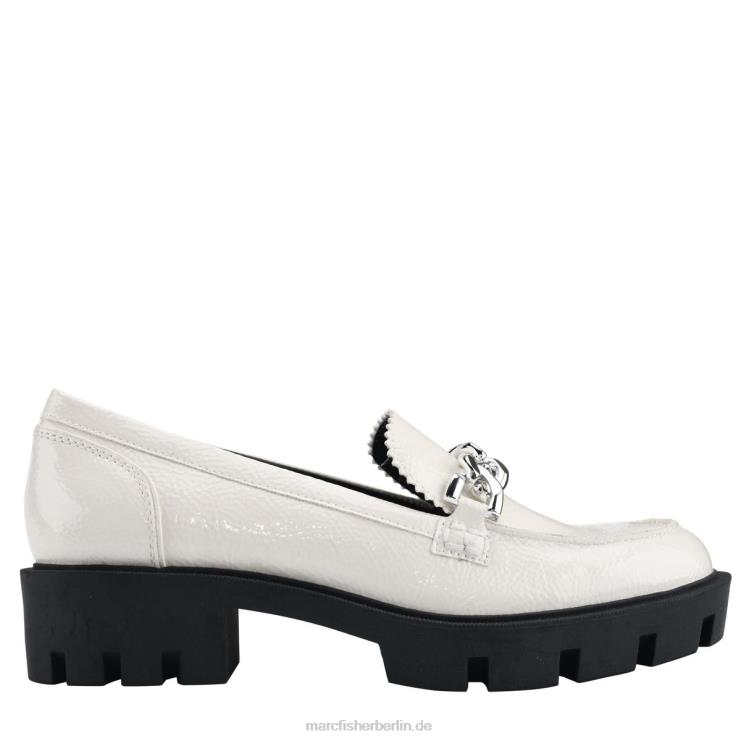 de Marc Fisher Frauen Louanz Lugsole-Loafer schickes cremefarbenes Patent 868L8438