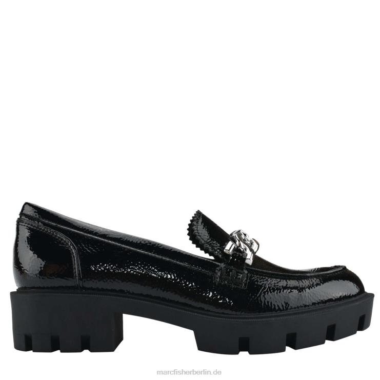 de Marc Fisher Frauen Louanz Lugsole-Loafer schwarzes Lackleder 868L8437