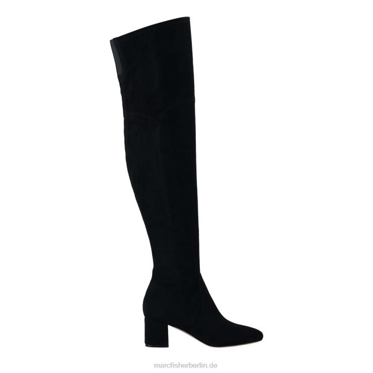 de Marc Fisher Frauen Charlotte Overknee-Stiefel schwarzes Wildleder 868L8147