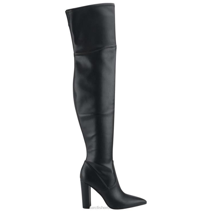 de Marc Fisher Frauen Garalyn Overknee-Stiefel schwarzes Leder 868L8174