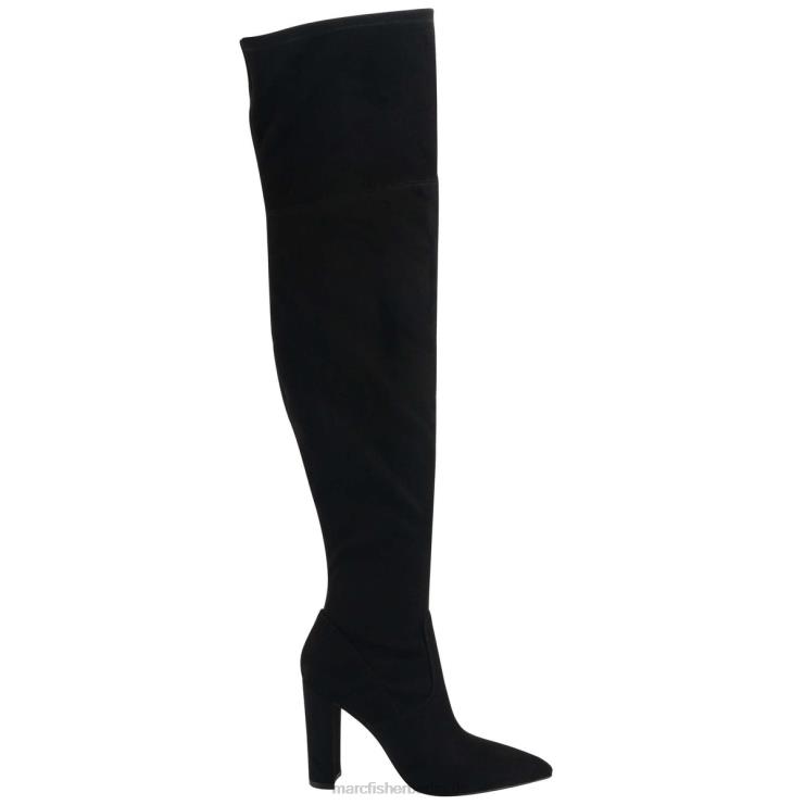de Marc Fisher Frauen Garalyn Overknee-Stiefel schwarzes Wildleder 868L8168