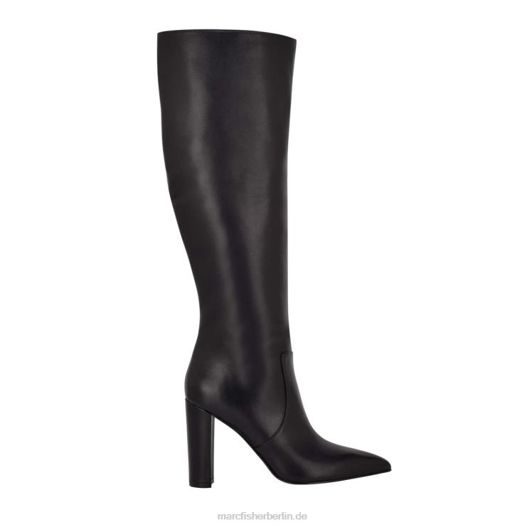 de Marc Fisher Frauen Giancarlo-Stiefel mit Absatz schwarzes Leder 868L8159