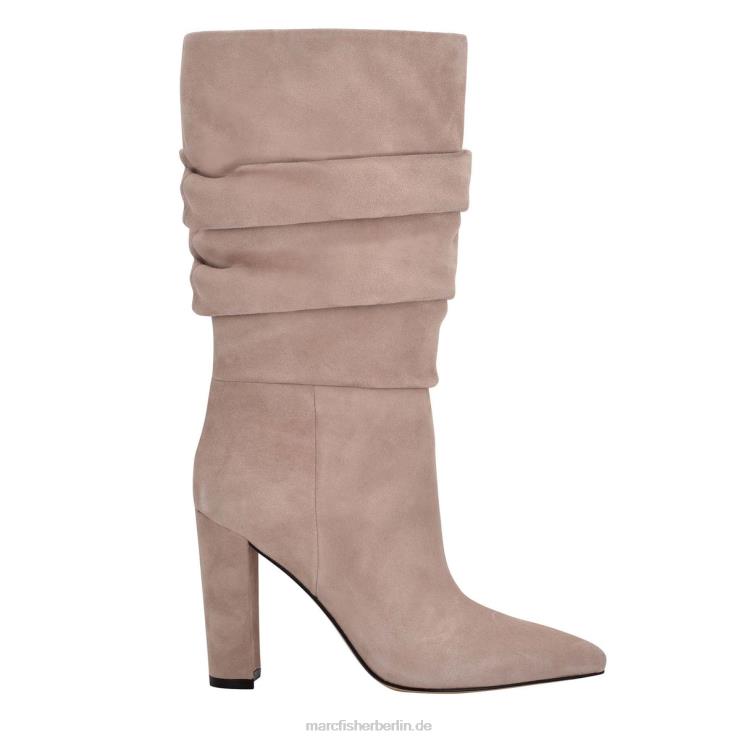de Marc Fisher Frauen Gomer-Stiefel mit Absatz Taupefarbenes Wildleder 868L8184