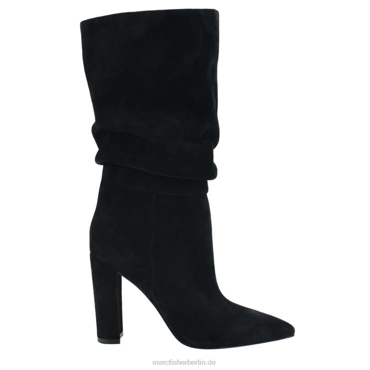 de Marc Fisher Frauen Gomer-Stiefel mit Absatz schwarzes Wildleder 868L8185