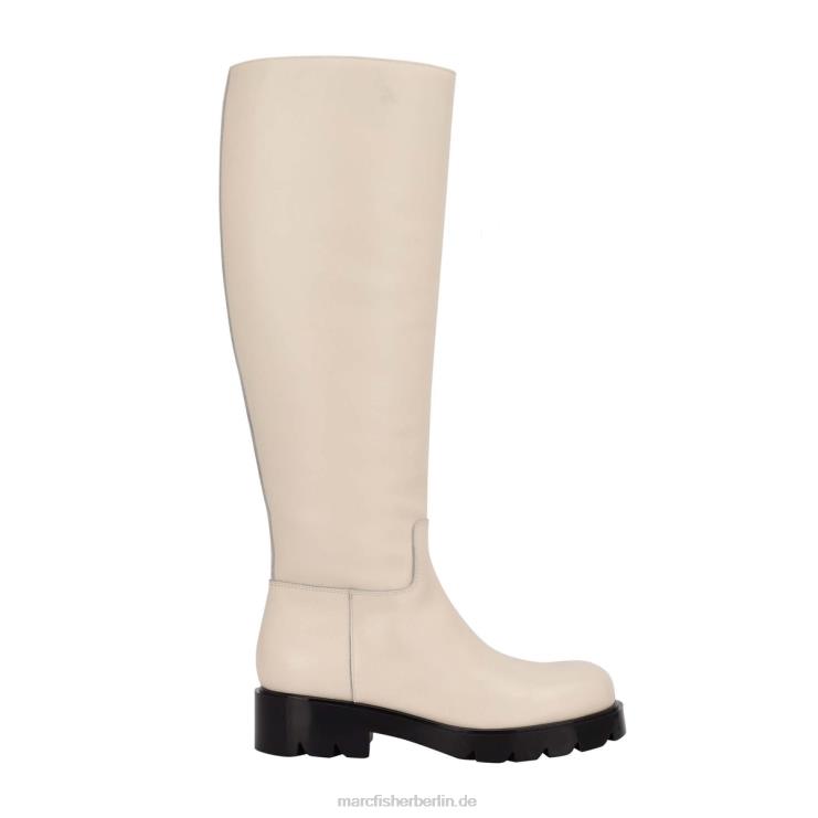 de Marc Fisher Frauen Phidias Lugsole-Stiefel schickes cremefarbenes Leder 868L8175
