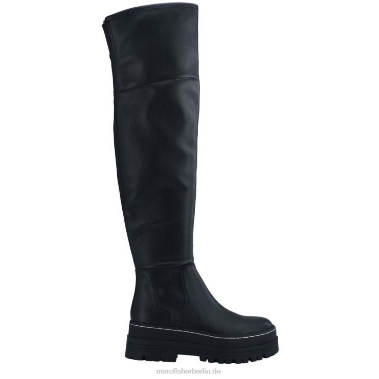 de Marc Fisher Frauen Philly Overknee-Stiefel schwarzes Leder 868L8149
