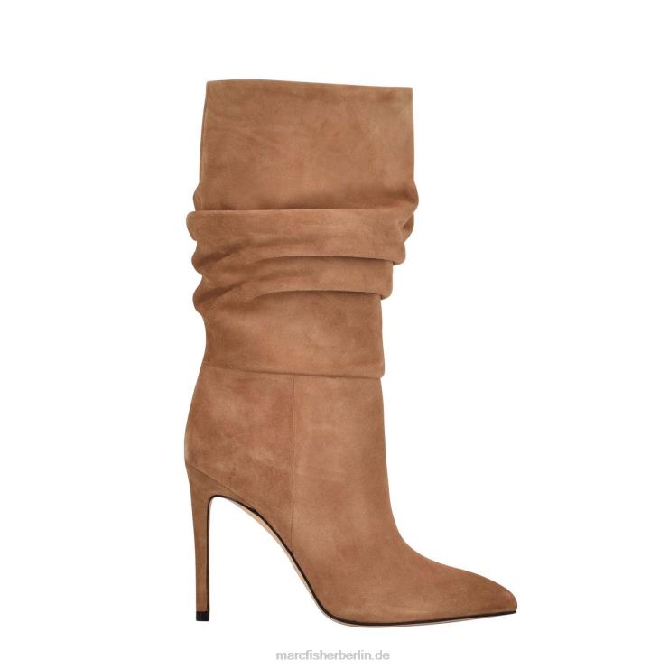 de Marc Fisher Frauen Romy-Stiefel mit Absatz cognacfarbenes Wildleder 868L8178