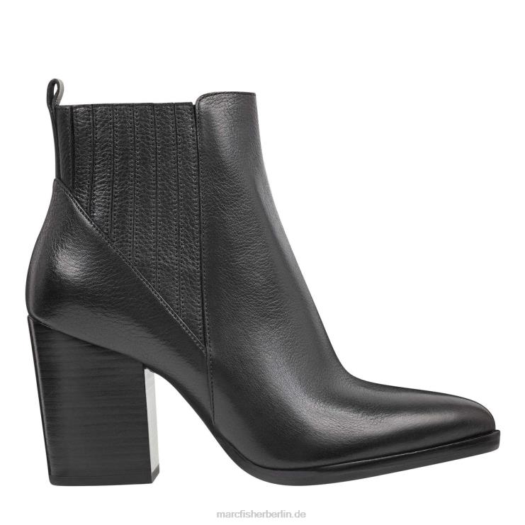 de Marc Fisher Frauen Alva-Stiefel mit spitzer Zehenpartie schwarzes Leder 868L85