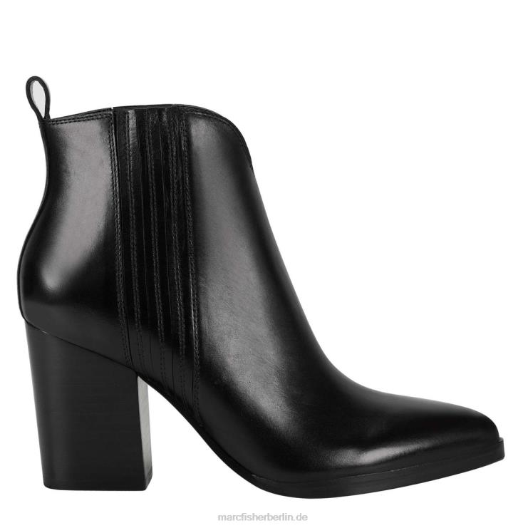de Marc Fisher Frauen Annabel Western-Stiefel mit Absatz schwarzes Leder 868L8133