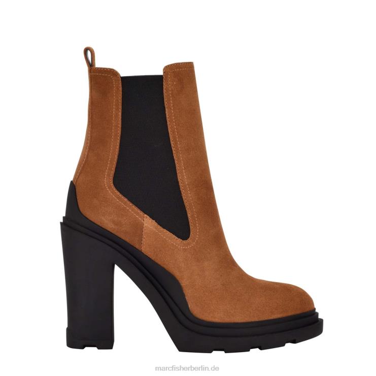 de Marc Fisher Frauen Chelsea-Bootie mit Ramio-Absatz dunkles natürliches Wildleder 868L878