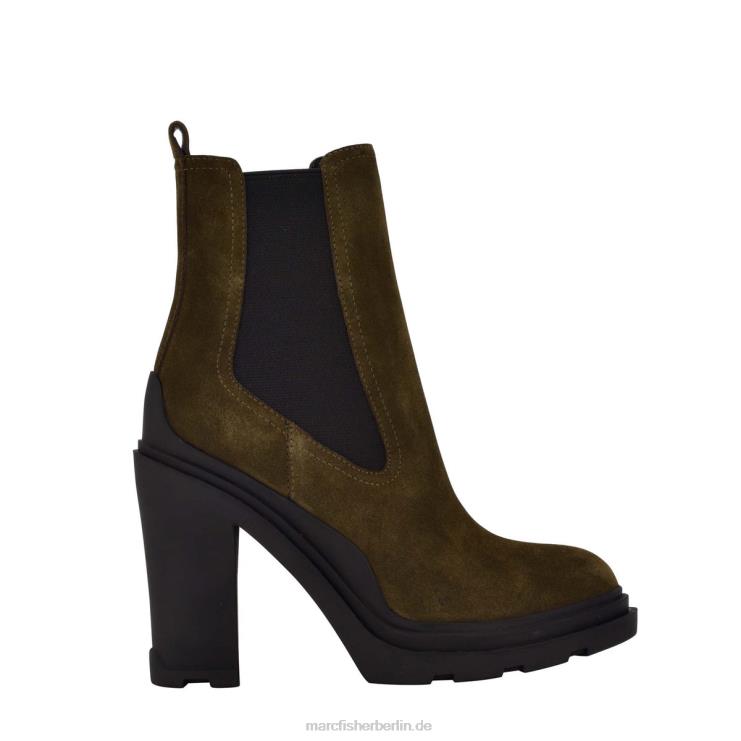 de Marc Fisher Frauen Chelsea-Bootie mit Ramio-Absatz olivfarbenes Wildleder 868L865