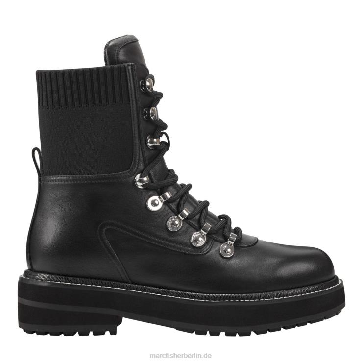 de Marc Fisher Frauen Elwa Schnürstiefelette schwarzes Leder multi 868L824