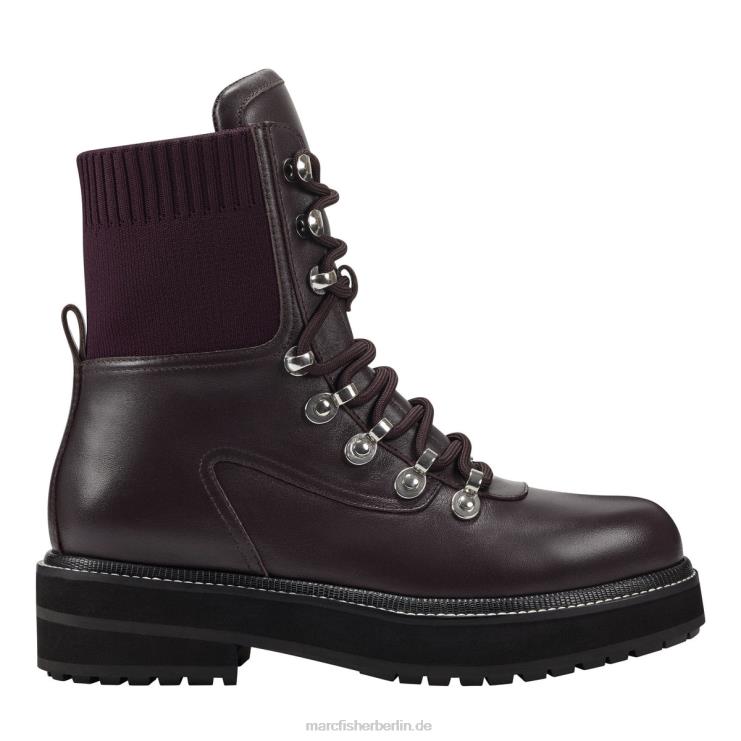 de Marc Fisher Frauen Elwa Schnürstiefelette weinrot/schwarzes Leder 868L829