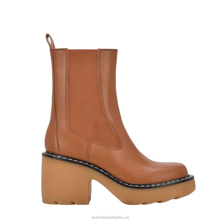 de Marc Fisher Frauen Fredy-Bootie mit Stollensohle dunkles Naturleder/natur 868L8105