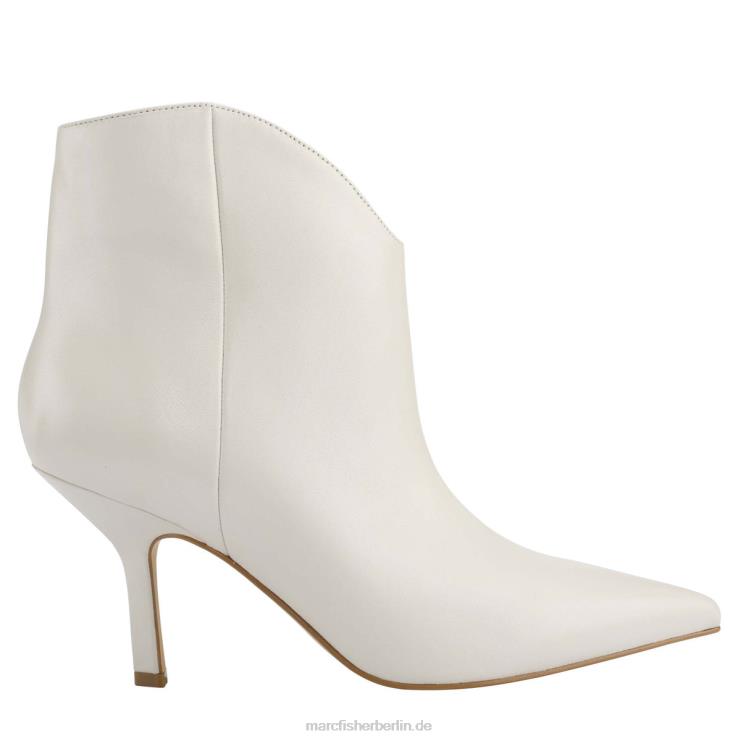 de Marc Fisher Frauen Haylian spitze Zehenstiefel Elfenbeinfarbenes Leder 868L858