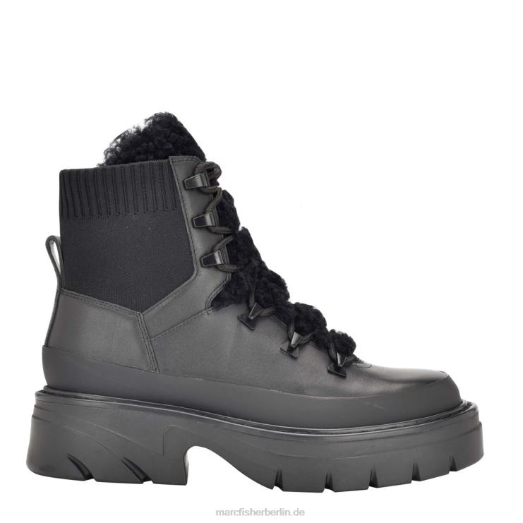 de Marc Fisher Frauen Izuma-Stiefel mit Stollensohle schwarzes Leder 868L831