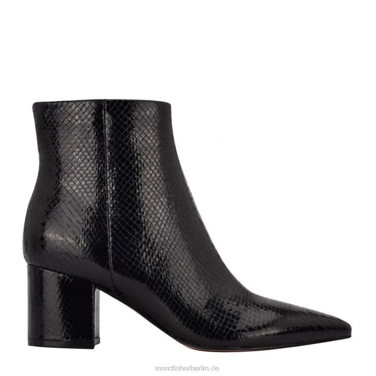 de Marc Fisher Frauen Jarli spitze Stiefelette schwarze Lederschlange 868L8171