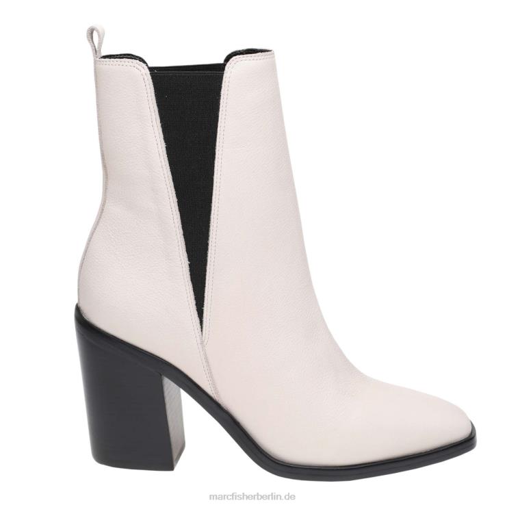 de Marc Fisher Frauen Kristie-Stiefel mit Absatz schickes cremefarbenes Leder 868L834