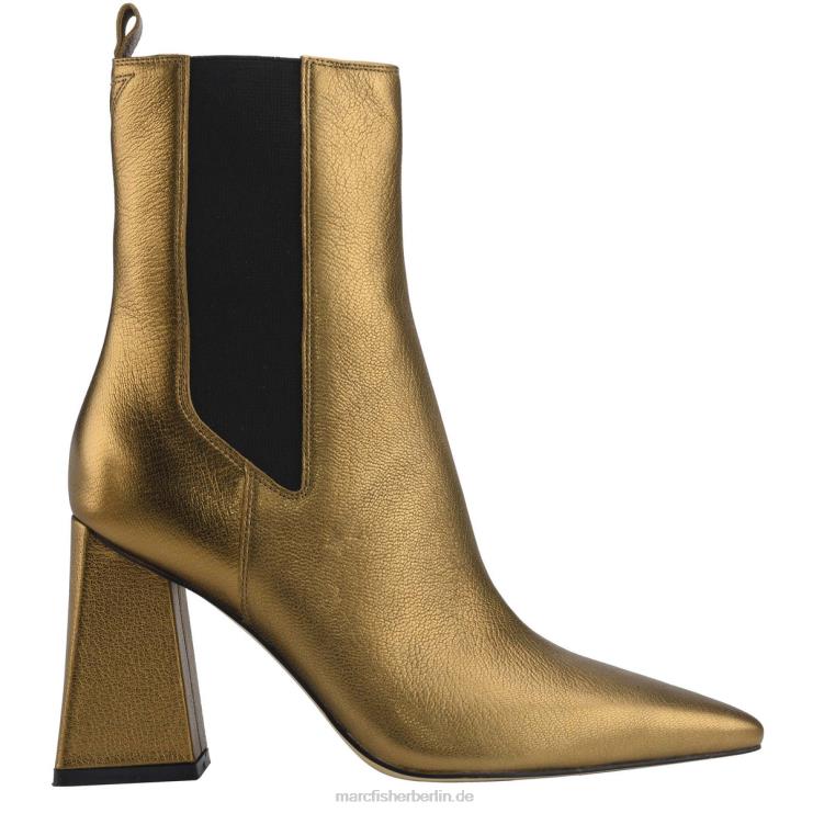 de Marc Fisher Frauen Kylynn Chelsea-Stiefel mit Absatz bronzefarbenes Leder 868L8118