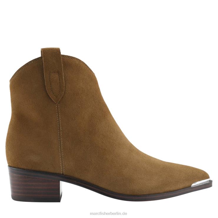 de Marc Fisher Frauen Mikala Westernstiefelette cognacfarbenes Wildleder 868L8110