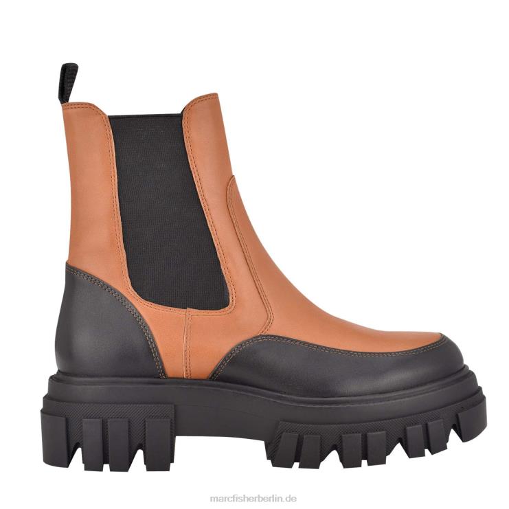 de Marc Fisher Frauen Morgan Lugsole-Stiefeletten cognacfarbenes Leder 868L814
