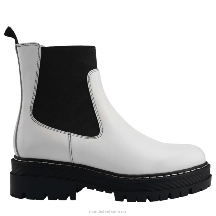de Marc Fisher Frauen Patrick Chelsea Lugsole Bootie weißes Leder 868L847