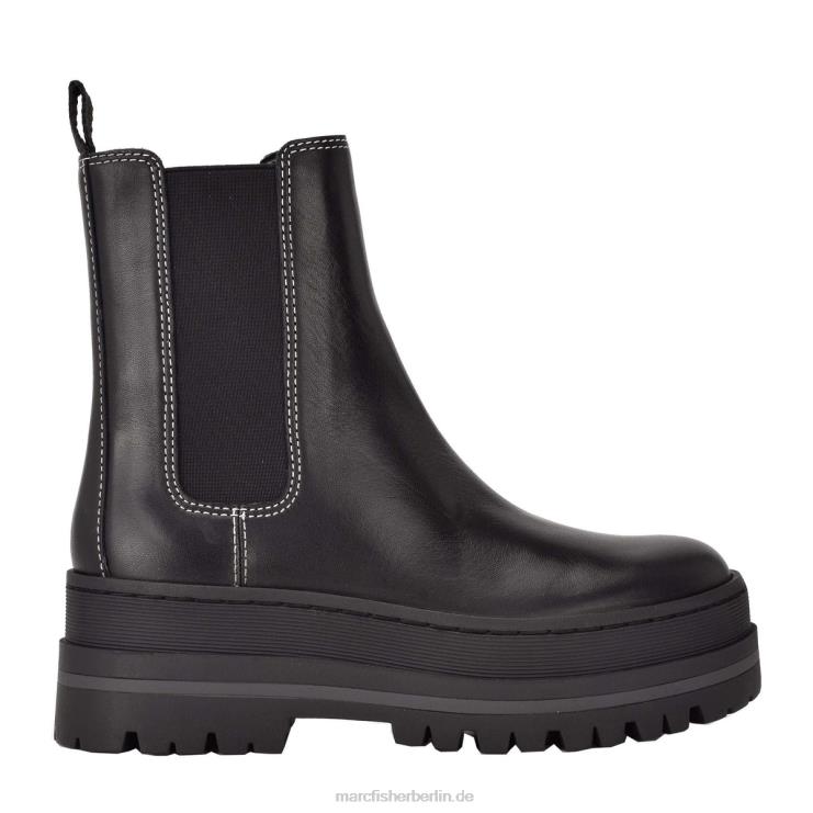 de Marc Fisher Frauen Pauline Lugsole Bootie schwarzes Leder 868L810