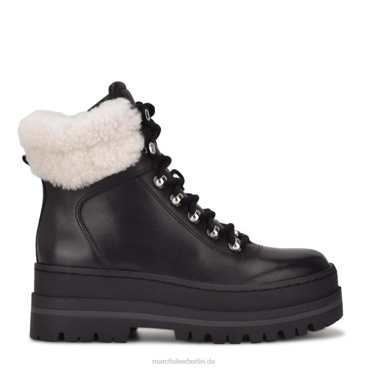 de Marc Fisher Frauen Pierson-Stiefel mit Stollensohle schwarzes Leder 868L88