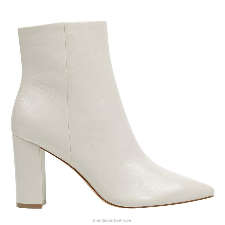 de Marc Fisher Frauen Ulani-Stiefel mit Absatz Elfenbeinfarbenes Leder 868L83