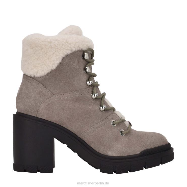 de Marc Fisher Frauen Vacinta-Kampfstiefelette mit Absatz graues Wildleder 868L8134